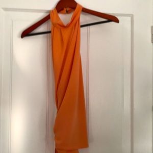 Light peach rayon halter top